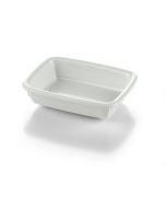8 oz. Reusable Alacite Side Dish, Rectangular, White (48 per case) - B48