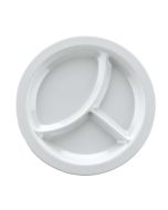 9" Reusable Alacite Divided Plate, White (12 per case) - J420