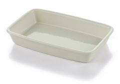 Entr&eacute;e Dish China Rectangular, Ivory (24 per case) - J291