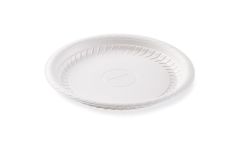 9" High Heat Disposable Plate, White (400 per case) - A46H