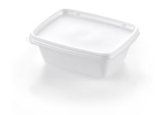 Disposable Soup Bowl 8 oz., Rectangular, White (1,000 per case) - B24