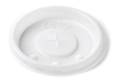 Lid Disposable, Round, Slotted with Indicators, White (2,000 per case) - B44