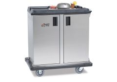 Premium Meal Delivery Cart, 14 Tray Capacity, End Load, Double Door, Six 6" Balloon Casters, 4.5" Spacing - MD14ELP6B6-45
