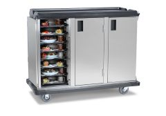 Premium Meal Delivery Cart, 24 Tray Capacity, End Load, Triple Door, Six 6" Balloon Casters, 4.5" Spacing - MD24ELP6B6-45