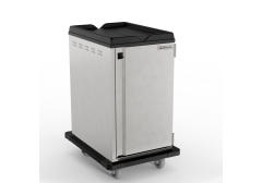 Premium Meal Delivery Cart, 16 Tray Capacity, Side Load, Single Door, Four 6" Balloon Casters, 4.5" spacing - MDC16S4X6-45