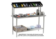 Tray Assembly Tables, 48"-72" Long, Stainless Steel